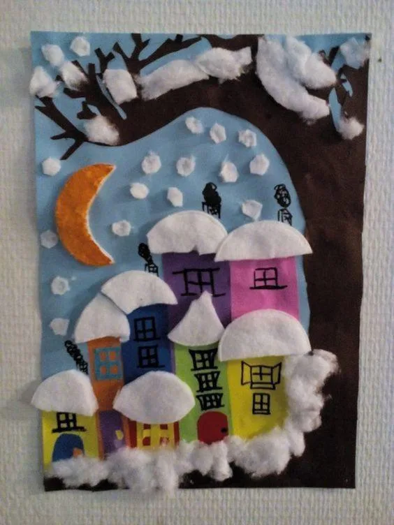 Добрый день! Задание для группы 2. Аппликация с использованием ватных дисков.